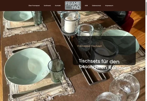 Screenshot der Startseite von FramePad