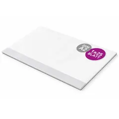 Weiße Papier-Schreibtischunterlage im Format DIN A2 mit 25 Blatt